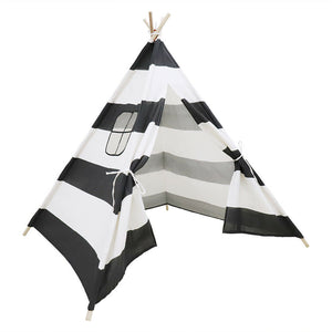 Foldable Play Tent Canvas Tipi Childrens Play House Teepee