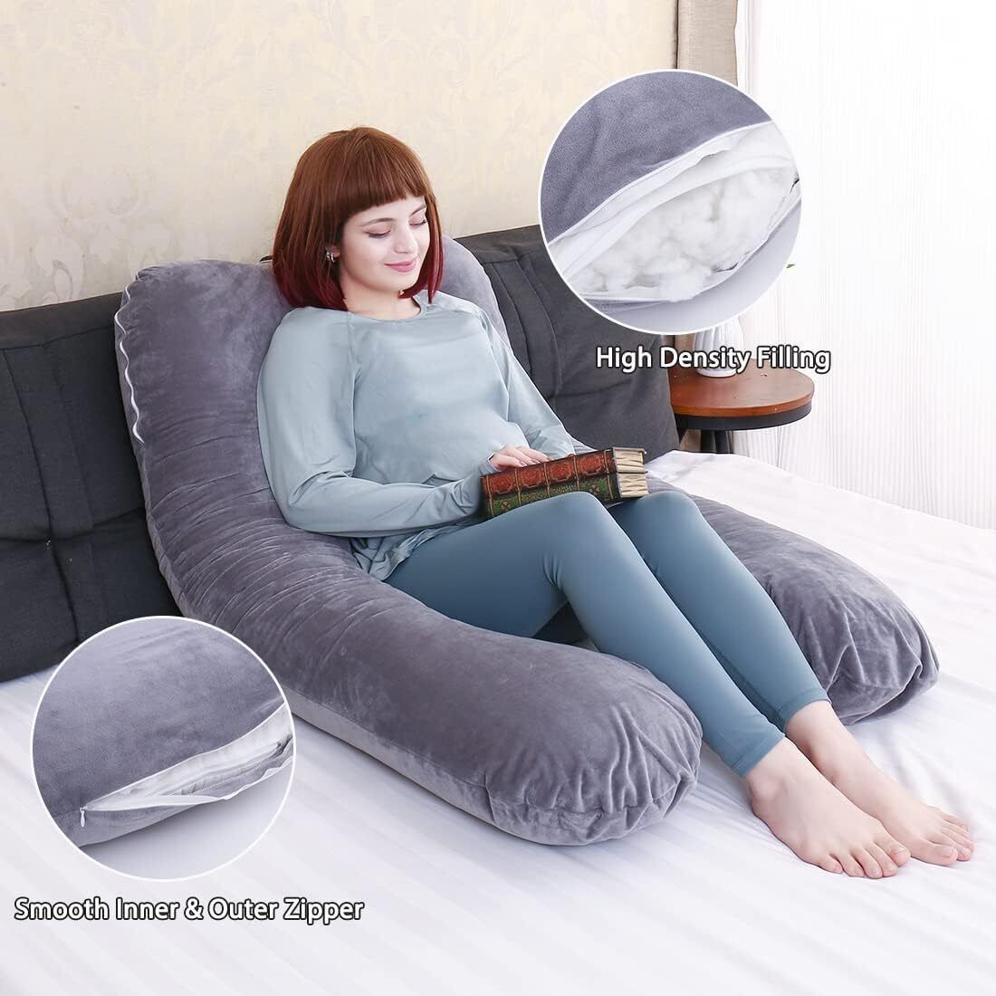 U Shaped Pregnancy Pillow  Full Body Pillow for Back  Legs  Belly Support