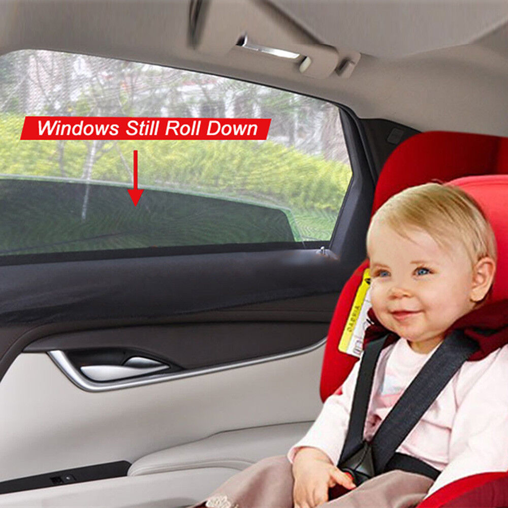 2x Universal Sun Shades Rear Side Seat Car Window Socks Baby Kids Protection