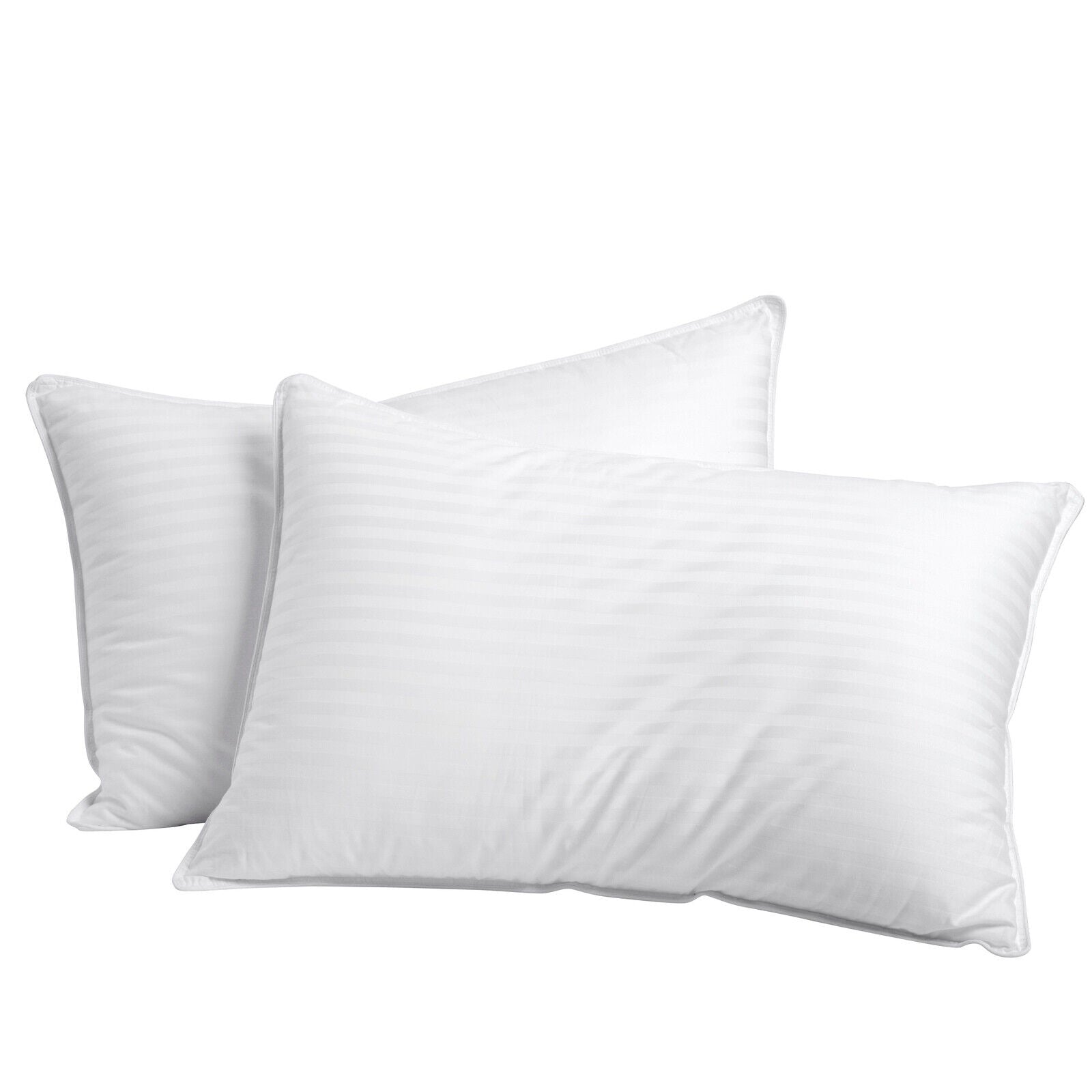 2x Hotel Cotton Cover Microfibre Pillow Alt to Memory Foam