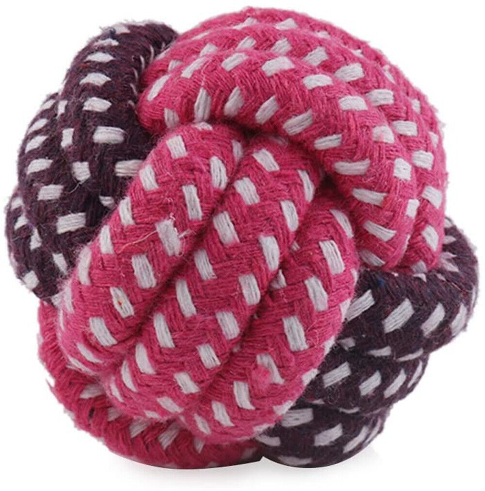 10PC Dog Braided Rope Toys Pet Puppy Chew Bite Toy Gift Tough Cotton Clean Teeth