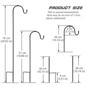 4X Shepherd Crook Hook Plant Hanger Stand Bird Feeder Holder Outdoor Garden