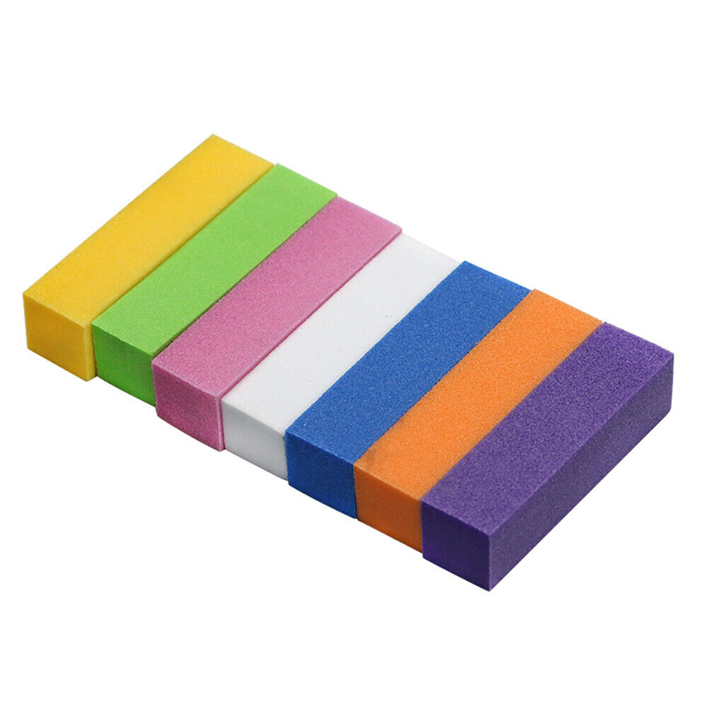 20pcs Block Acrylic Sponge Files Surface Art Sanding Manicure Care Buffer Nail