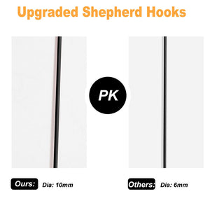 8X Shepherd Hooks 90cm Plant Basket Hanger Crook Garden Stakes Bird Feeder Pole