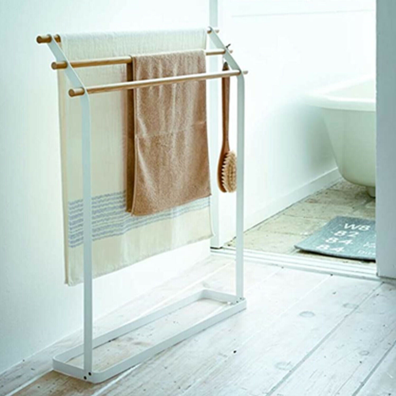 Freestanding Towel Rack 3 Tier Metal Towel Bar Stand Storage Holder Dry Rack