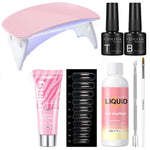 UV Poly Gel Starter Kit Poly Extension Gel Kit with UV Nail Lamp Manicure Tools Set