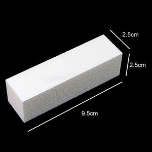 20pcs Block Acrylic Sponge Files Surface Art Sanding Manicure Care Buffer Nail