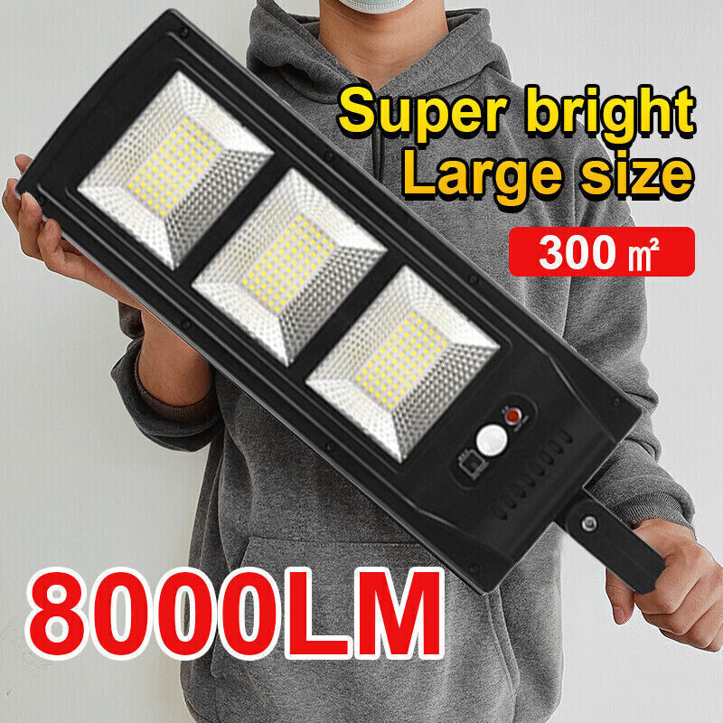 9000W LED Solar Flood Light Motion Sensor Security Wall Yard Street Outdoor Lamp