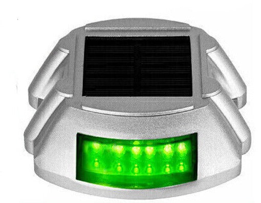 Green 1-4X Solar Driveway Lights Deck Pathway Lights Solar Dock LED Light Safety Light