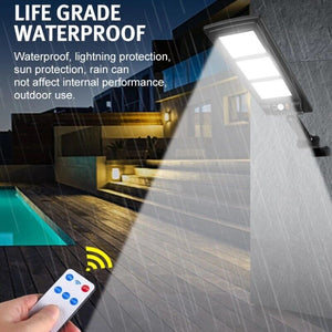8000W LED Solar Flood Light Motion Sensor Security Wall Yard Street Outdoor Lamp