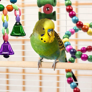 10PCS Parrot Swing Toys Bird Toys Chewing Hanging Bell Cockatiel Cage Toy Set