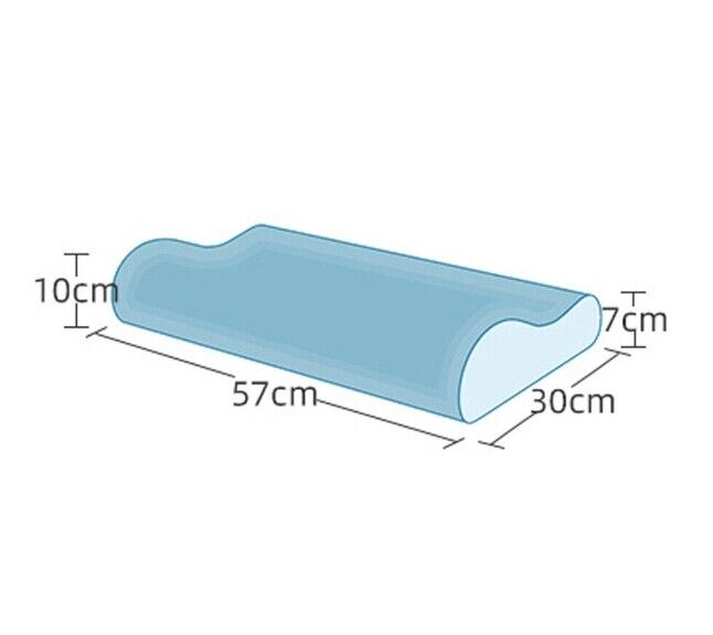 Memory Foam Pillow High Low Side Sleeping Ergonomic  Health Care Wave shape 57x30 x10