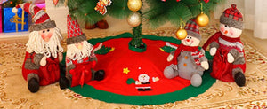 Christmas Tree Skirt Base Floor Mat Cover Xmas Party Home Decoration Plush 90cm