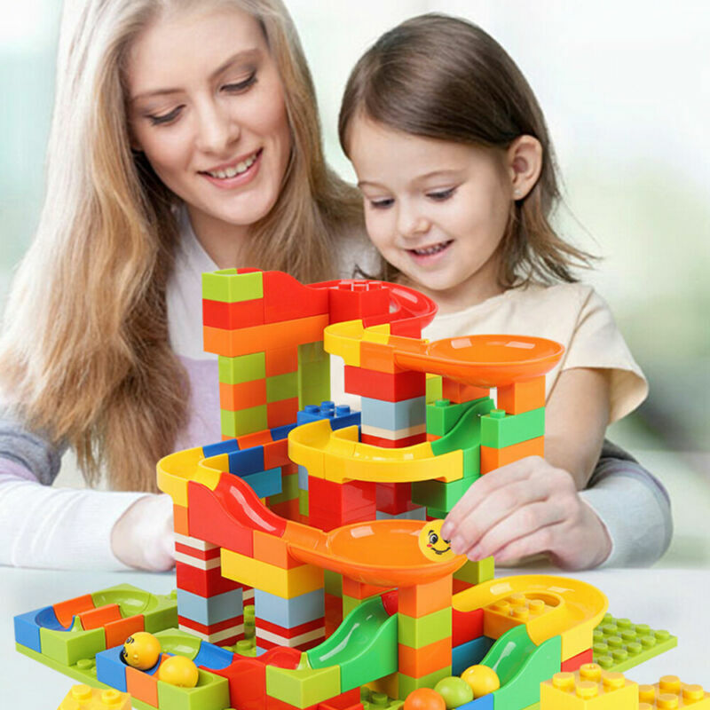 Marble Race Run Building Blocks Construction Toys Educational Boy Preschool Kids