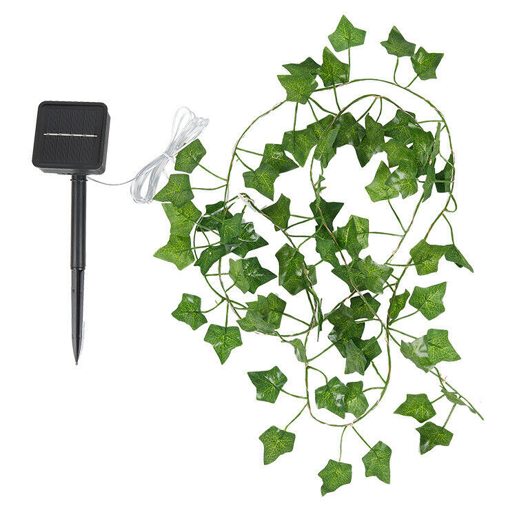 10M 100 LED Solar Powered Ivy Vine Fairy String Lights Garden Outdoor Wall Light
