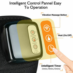 Rechargeable Electric Heated Vibration Knee Joint Pad Wrap Brace Massage Therapy