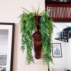 2pcs Artificial Hanging Ferns Plants Vine Fake Ivy Boston Fern Plant Home Decor