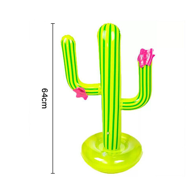 Swimming Pool Inflatable Cactus Ring Toss Game Set Floating Toys Beach