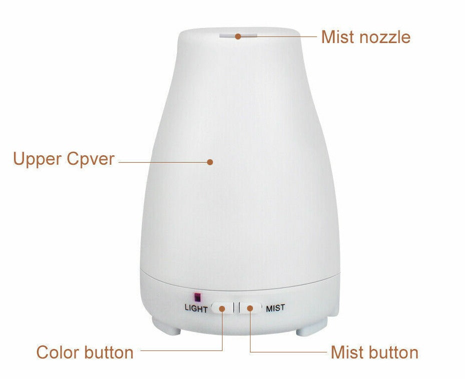 Essential Oil Humidifier Ultrasonic Air Diffuser Aroma Aromatherapy Air Purifier