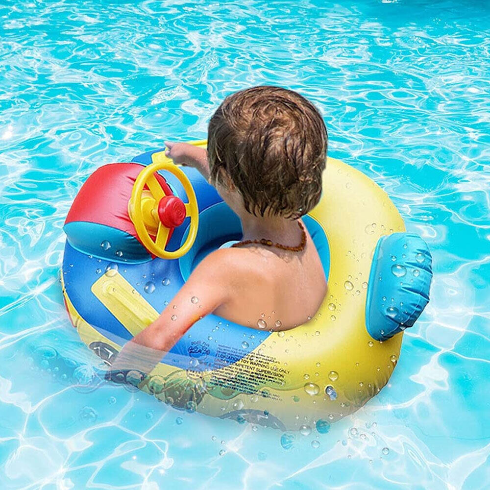 Inflatable Car Baby Swimming Ring Toddler Pool Float Seat Boat Kids Toy Water