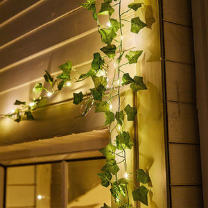 10M 100 LED Solar Powered Ivy Vine Fairy String Lights Garden Outdoor Wall Light