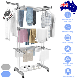 Clothes Airer Indoor Laundry Drying Rack Horse Garment Hanger Foldable