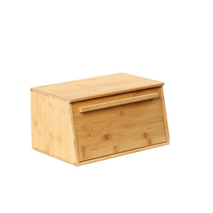 Sherwood Home Bamboo Bread Box With Lid Natural Bamboo