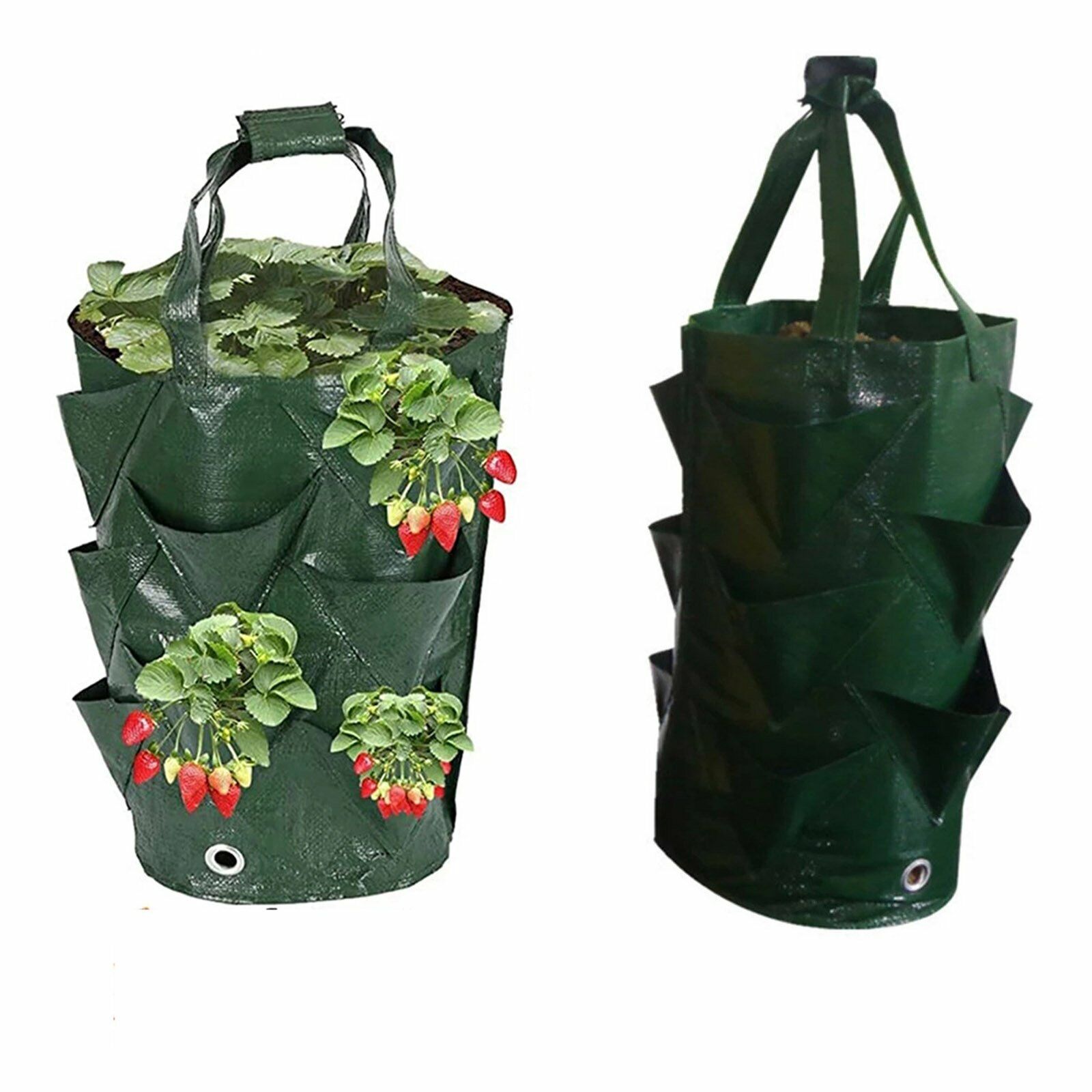 3 Gallon Garden Planting Grow Bag Hanging Flower Pouch Strawberry Planter Bags