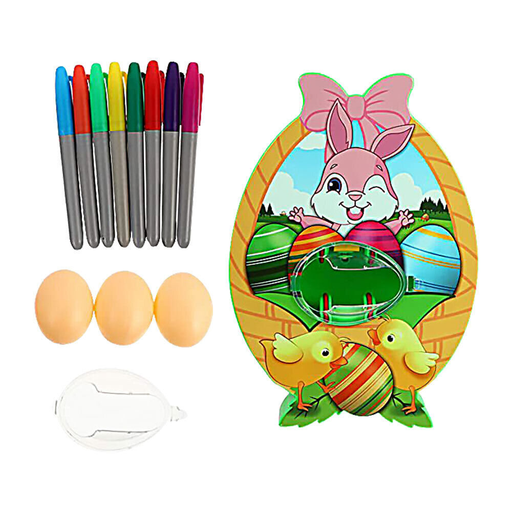 Mazing Egg Lathe with Markers for Kids, Bunny Egg Spinner