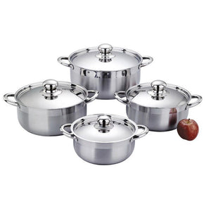 5pcs Stainless Steel Stock Pot with Lid Cooking Kitchen Cookware Stockpot Set