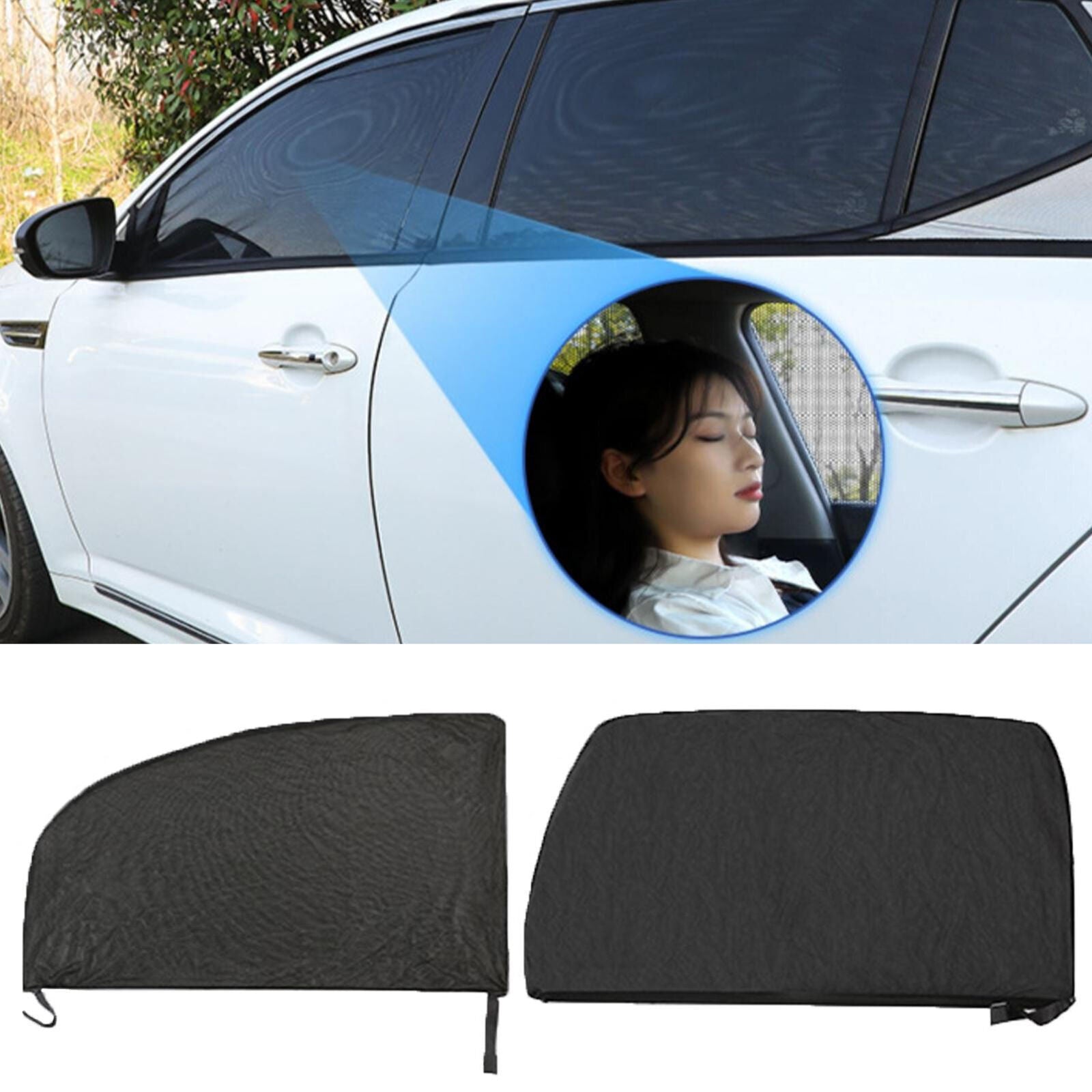 4x Car Side Window Sun Shade Cover Visor Mesh Shield Block Mesh