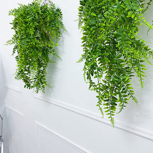 2pcs Artificial Hanging Ferns Plants Vine Fake Ivy Boston Fern Plant Home Decor