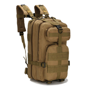 Khaki Military Tactical Backpack Rucksack Outdoor Travel Camping Hiking Trekk Bag 30L