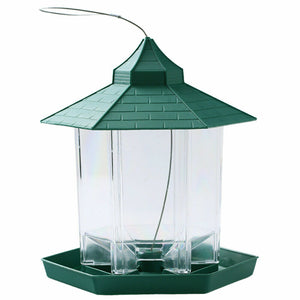 Garden Hanging Wild Bird Feeder Birds Gazebo Shape Container Waterproof Outdoor