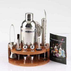 Cocktail Shaker Set 12PCS Maker Mixer Martini Spirits Bar Strainer Bartender Kit