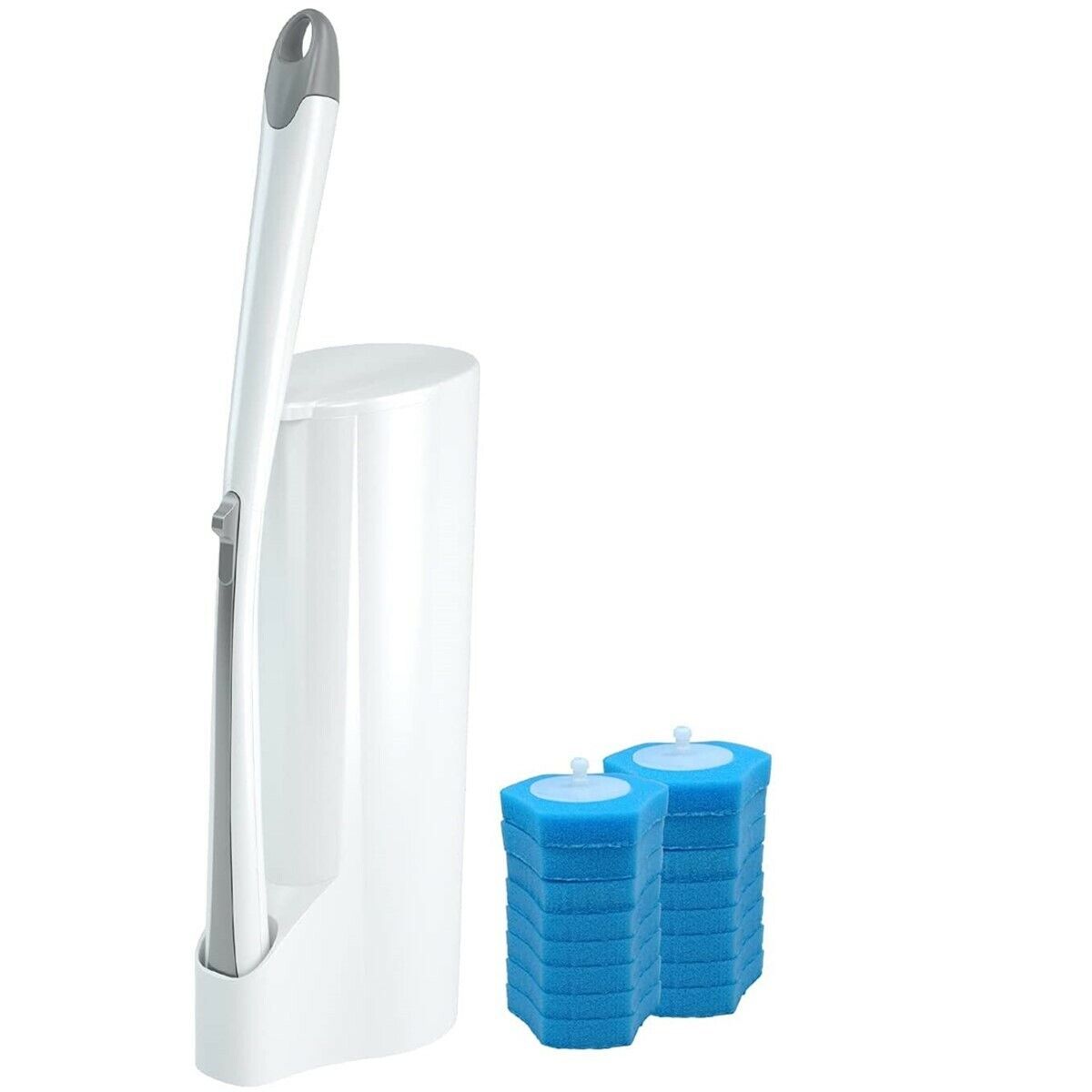 Disposab Toilet Brush Set Replaceable Head Long Handle Bathroom Brush